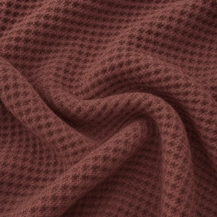 Cubrecama Brescia de trama wafle en color terracota